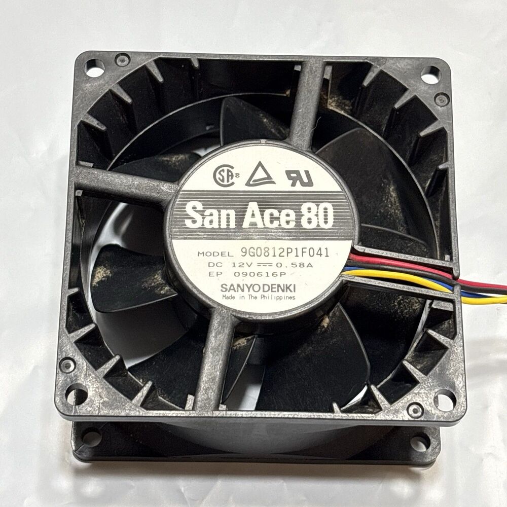 Sanyo Denki San Ace 80mm x 38mm 138 CFM 4-Wire Fan 12V High Airflow